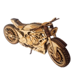 Classic Cruiser Motorcycle 3D Wooden Puzzle Model Kit