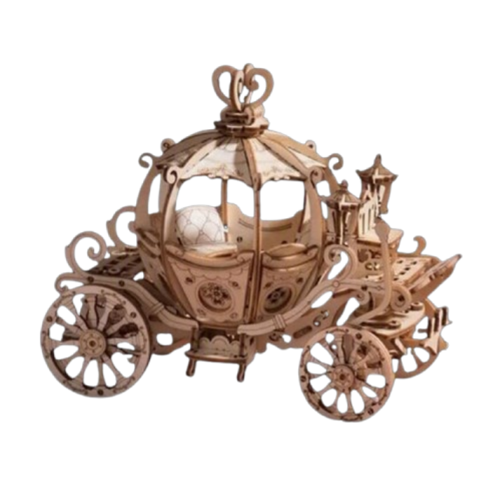 Wooden Royal Carriage 3D Puzzle Craft Kit