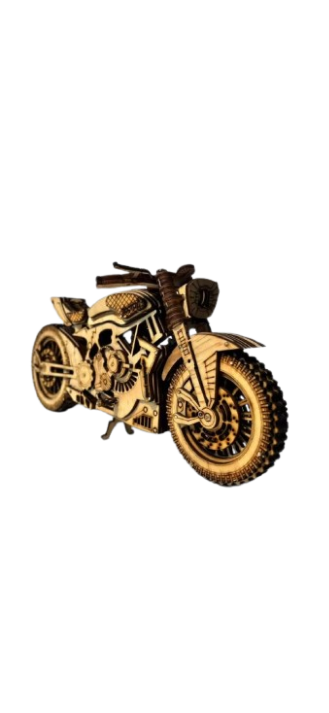 Vintage Cruiser Motorcycle 3D Wooden Puzzle