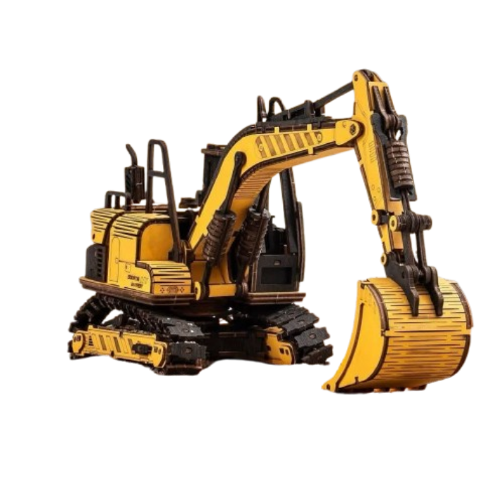 ROKR Excavator – Wooden Mechanical Model Kit