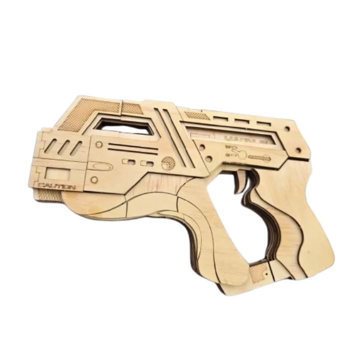 Sci-Fi Tactical Handgun 3D Wooden Puzzle