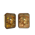Cyberpunk Cityscape 3D Wooden Shadow Box Night Light