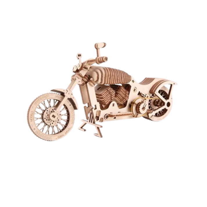 ROKR Cruiser Motorcycle – Wooden Mechanical Model Kit