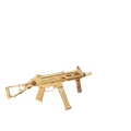 Tactical SMG-45 Rubber Band Blaster 3D Wooden Puzzle