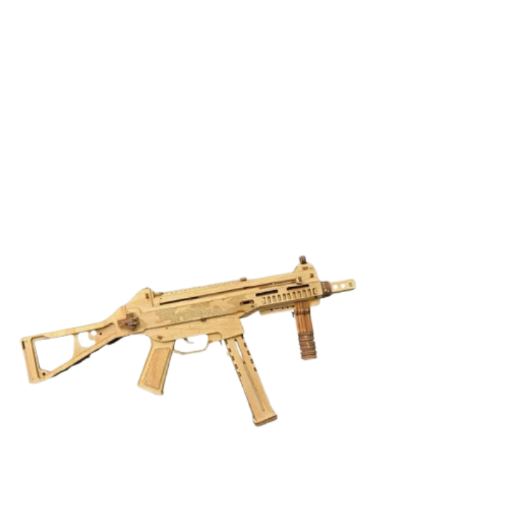 Tactical SMG-45 Rubber Band Blaster 3D Wooden Puzzle
