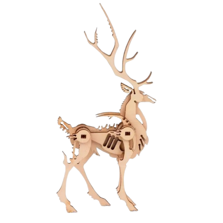 Majestic Stag 3D Wooden Puzzle Model Kit