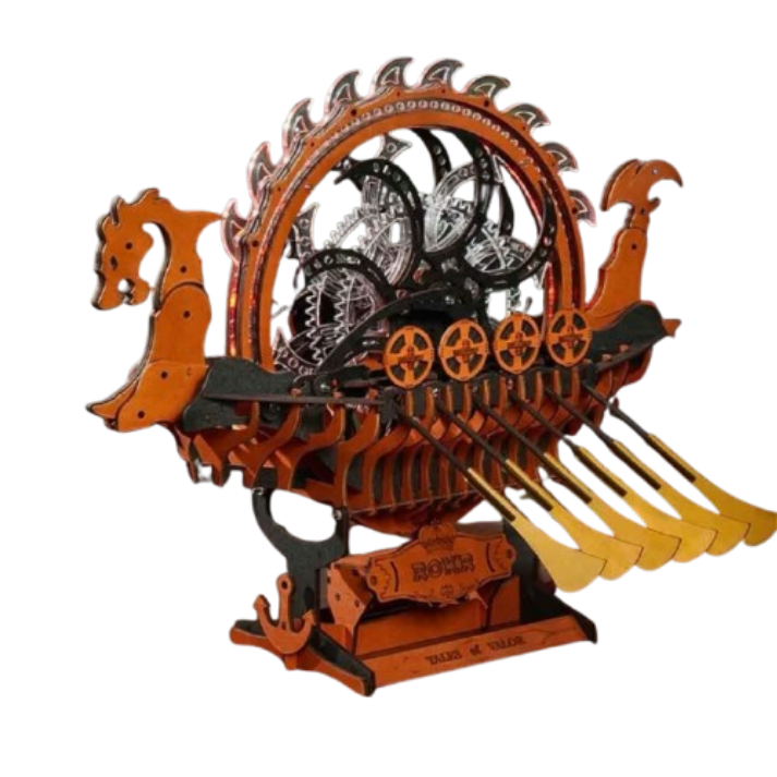 ROKR Waves of Valor – Mechanical Viking Ship 3D Puzzle Kit